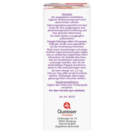 Abbildung der Produktverpackung Doppelherz aktiv Kollagen + Biotin + Ceramide Seitenansicht links